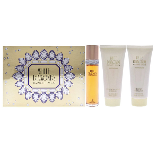 SET WHITE DIAMONDS ELIZABETH TAYLOR 3 PCS